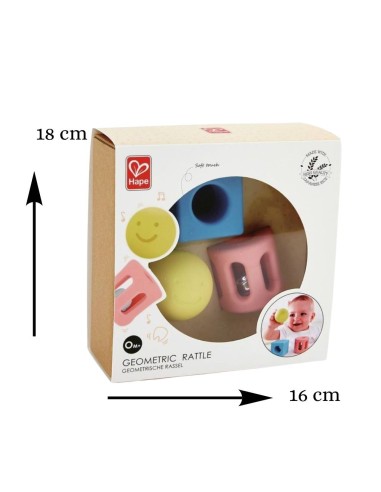 Sonajero geométrico flexible 0m+ Hape | Nappy.es