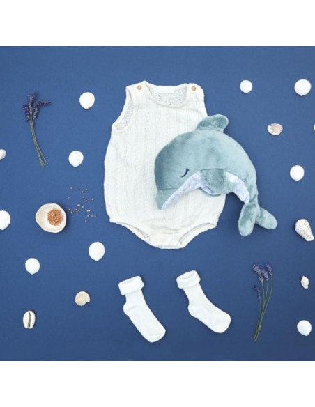 Cojín Térmico y Peluche Delfín Lavanda Kaloo | Nappy.es