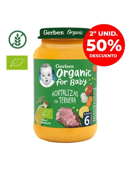 Potito hortalizas con ternera 190gr 6M+ | Gerber - Nappy.es