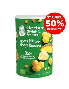 Snack bebé orgánico de mango y plátano 35gr 12M+ | Gerber - Nappy.es