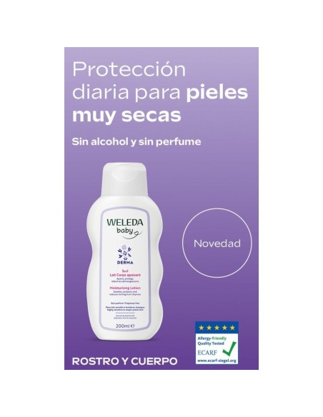 Baby Derma Loción Hidratante Malva Blanca 200ml Weleda | Nappy.es
