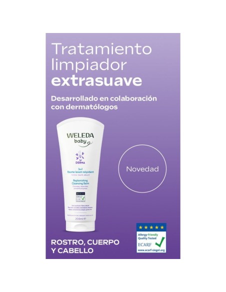 Baby Derma Bálsamo de Baño Malva Blanca 200ml Weleda | Nappy.es