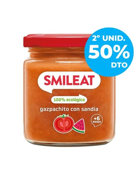 Gazpachito con sandía ecológico 190g Smileat +6 meses tarrito BIO bebé