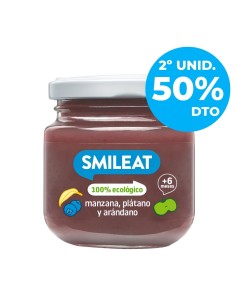 Tarrito manzana plátano arándano ecológico +6 meses alimentación bebé BIO