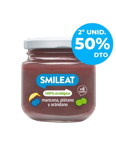 Tarrito manzana plátano arándano ecológico +6 meses alimentación bebé BIO