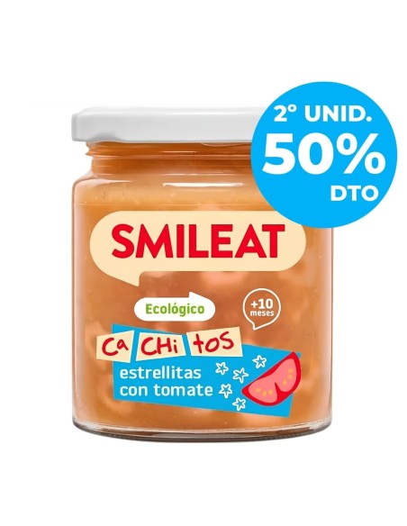Tarrito cachitos pasta con tomate 230gr 10M+ | Smileat - Nappy.es