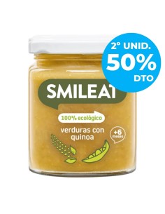 Tarrito de verduras con quinoa 230 gr 6M+ Smileat