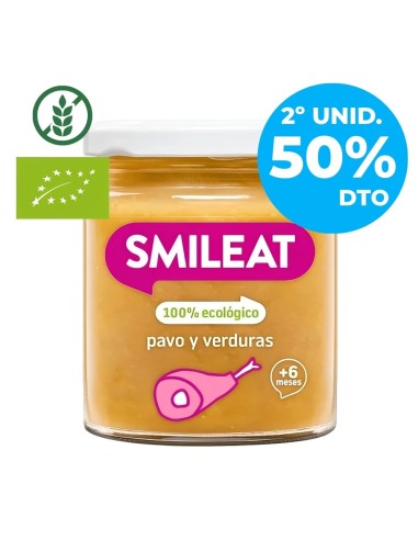 Oferta Potito pavo con verduras ecológico tarrito 230g. +6M Smileat