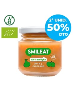 Oferta Potito pera y manzana ecológica tarrito 130g. +6M Smileat
