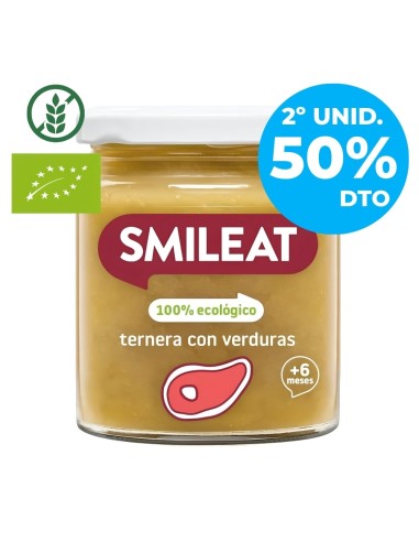 Oferta Potito ternera con verduras ecológico tarrito 230g. +6M Smileat