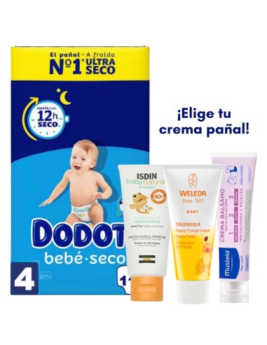 Pack Talla 4 Dodot 116uds + Elegir Crema Pañal