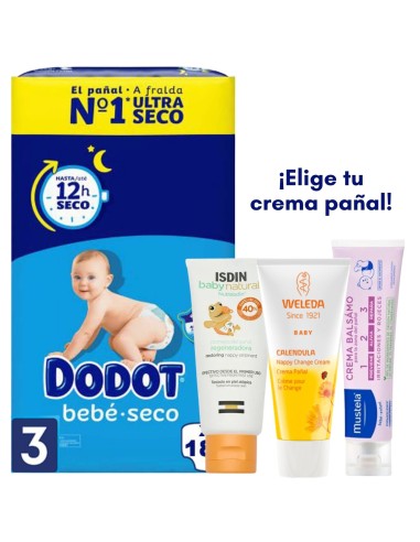 Pack Talla 3 Dodot 186uds + Elegir Crema Pañal