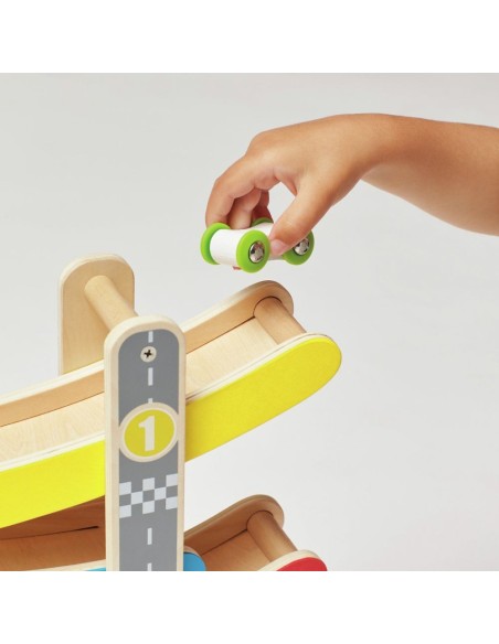 Circuito Coches de Carreras de Madera +18M Hape | Nappy.es
