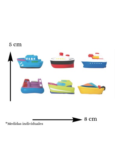 Bote 6 Juguetes de Baño Boats Olmitos | Barquitos +6M