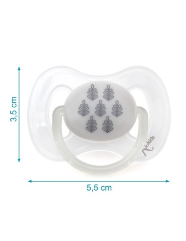 Set 2 Chupetes Ortodónticos Azul y Gris | Kiokids - Nappy.es