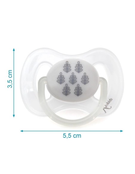 Set 2 Chupetes Ortodónticos Azul y Gris | Kiokids - Nappy.es