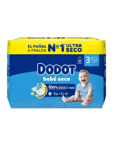 Pañales Dodot Talla 3 62Unidades - De 6 a 10 kg - [OFERTAS DODOT]