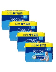 Dodot Bebé-Seco Talla 3 (744 uds) - Pack 4 Cajas | Nappy
