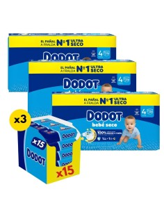 Pack Dodot talla 4 bebe seco - Nappy.es