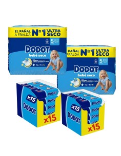Pack Dodot 2 cajas talla 5 216uds + 2 Toallitas etapas | Dodot - Nappy.es