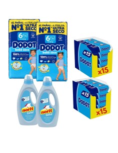 Pack 2 Talla 6 + 2 toallitas Etapas  + 2 Norit | Dodot - Nappy.es