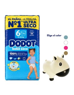 Pack Pañales Dodot Talla 6 (96 uds) + Caballo Saltarín Kidzzfarm