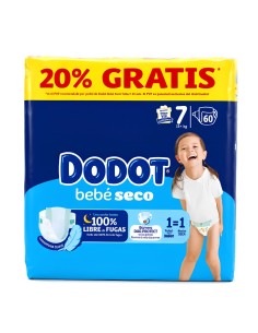 paquete de 60 pañales de dodot talla 7 con las mejores ofertas