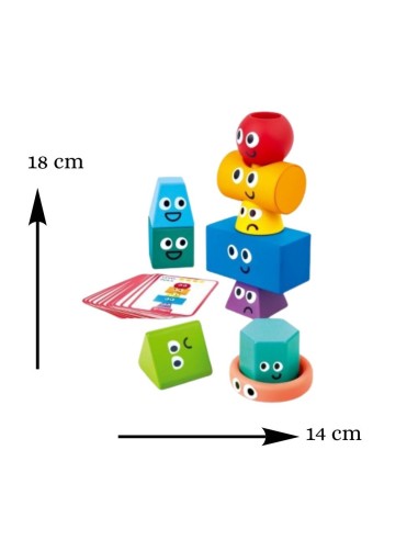 Bloques apilables Montessori Hape 12M+ | Juguete bebé