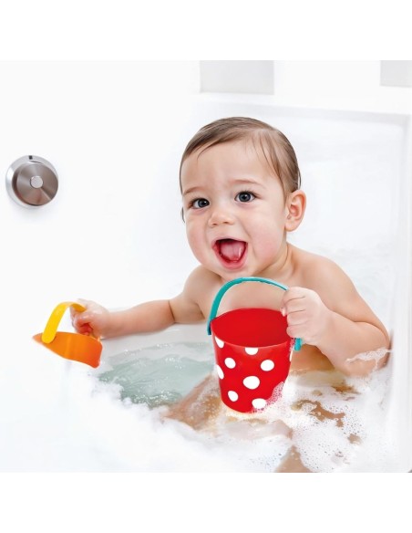Juego de Cubos para Baño 12M+ - Hape (Juguete de Agua para Bebés)