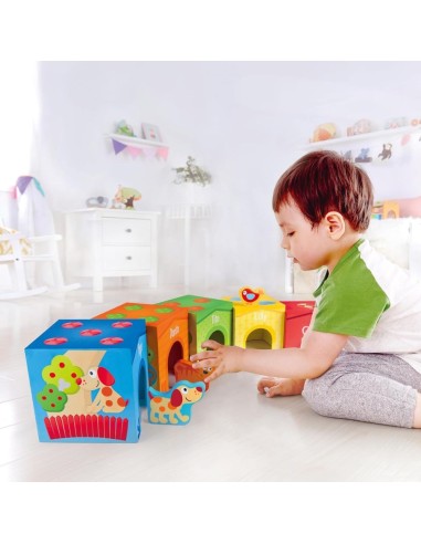 Cubos Apilables Pepe & Friends - Juguete Educativo de Madera