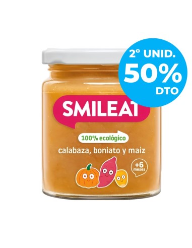 Tarrito de Calabaza, Boniato y Maíz Ecológico 220g - Smileat