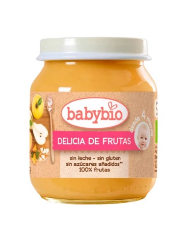 Pack 6 Tarritos Delicia de Frutas Ecológico Babybio +4M | Nappy.es