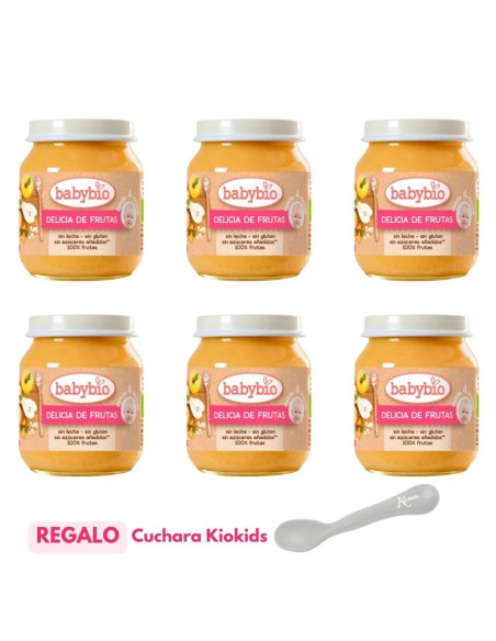 Pack 6 Tarritos Delicia de Frutas Ecológico Babybio +4M | Nappy.es