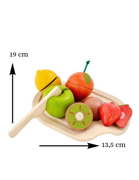 Surtido de frutas madera +18M. Plantoys