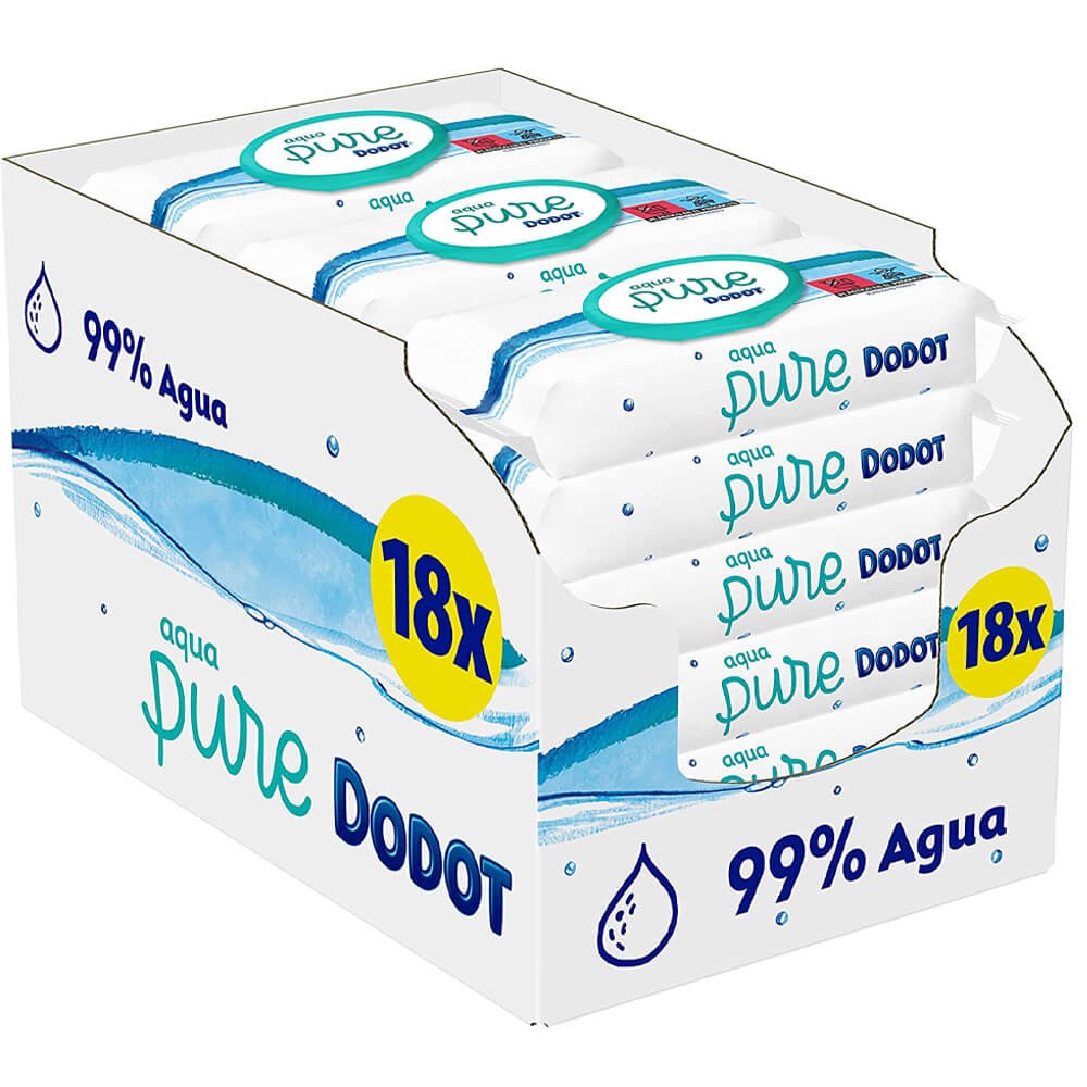 Chollazo! 9 packs de 48 toallitas Dodot Aqua Pure por sólo 13,47€ (PVP  22,99€)
